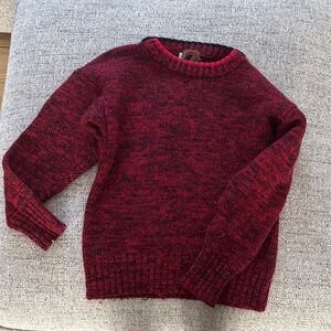 Vintage Boston Traders Red and Black Wool Sweater